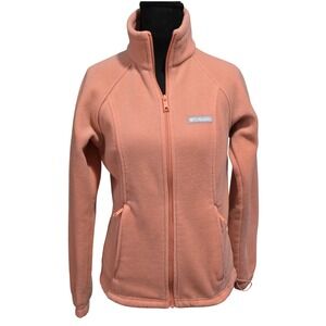 Columbia Fleece Jacket Womens XS Full Zip Coral Peach Outdoor Activewear